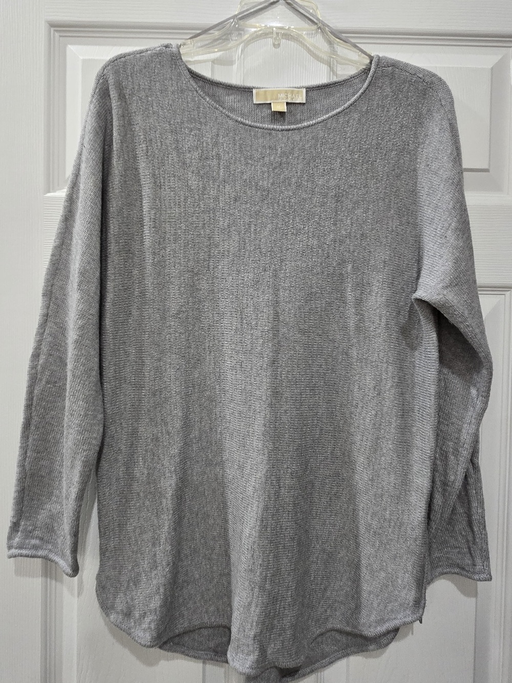 Michael Kors Soft Gray Scoop Neck Sweater Size M